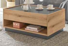 Couchtisch Center in Evoke Eiche und grau Beistelltisch 90 x 60 cm Couchtisch Center in Evoke Eiche und grau Beistelltisch 90 x 60 cm