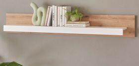 Wandboard Rivian in weiß matt und Evoke Eiche Wandregal 150 cm Wandboard Rivian in weiß matt und Evoke Eiche Wandregal 150 cm
