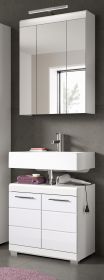 Badmöbel Set 2-teilig Shawn in weiß Hochglanz Badkombination 60 x 191 cm Badmöbel Set 2-teilig Shawn in weiß Hochglanz Badkombination 60 x 191 cm