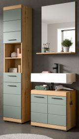 Badmöbel Set 3-teilig Shawn in Salbei und Artisan Eiche Badkombination 112 x 191 cm Badmöbel Set 3-teilig Shawn in Salbei und Artisan Eiche Badkombination 112 x 191 cm