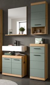 Badmöbel Set 4-teilig Shawn in Salbei und Artisan Eiche Badkombination 112 x 191 cm Badmöbel Set 4-teilig Shawn in Salbei und Artisan Eiche Badkombination 112 x 191 cm