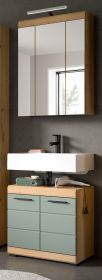 Badmöbel Set 2-teilig Shawn in Salbei und Artisan Eiche Badkombination 60 x 191 cm Badmöbel Set 2-teilig Shawn in Salbei und Artisan Eiche Badkombination 60 x 191 cm