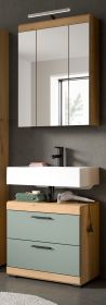 Badmöbel Set 2-teilig Shawn in Salbei und Artisan Eiche Badkombination 60 x 191 cm Badmöbel Set 2-teilig Shawn in Salbei und Artisan Eiche Badkombination 60 x 191 cm