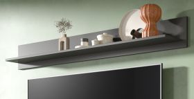 Wandboard Madea in grau matt Wandregal 160 cm Bücherregal Wandboard Madea in grau matt Wandregal 160 cm Bücherregal