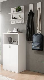 Garderobe Set 4-teilig SystemX in weiß Hochglanz Garderobenkombination 117 cm Garderobe Set 4-teilig SystemX in weiß Hochglanz Garderobenkombination 117 cm