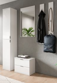 Garderobe Set 5-teilig SystemX in weiß Hochglanz Garderobenkombination 153 cm Garderobe Set 5-teilig SystemX in weiß Hochglanz Garderobenkombination 153 cm