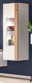 Vitrine Siena in weiß und Artisan Eiche Vitrinenschrank hängend / stehend 30 x 110 cm Vitrine Siena in weiß und Artisan Eiche Vitrinenschrank hängend / stehend 30 x 110 cm