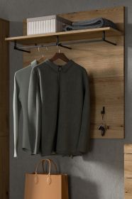 Garderobenpaneel Shawn in Evoke Eiche Wandgarderobe 90 x 98 cm Garderobenpaneel Shawn in Evoke Eiche Wandgarderobe 90 x 98 cm