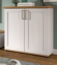 Kommode Mirano in weiß Lärche und Eiche Artisan Landhaus Highboard 84 x 88 cm Kommode Mirano in weiß Lärche und Eiche Artisan Landhaus Highboard 84 x 88 cm