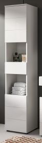 Badezimmer Hochschrank Larik in wei Hochglanz Badschrank 38 x 190 cm