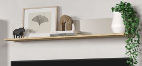 Wandboard Sao Paulo in Sand und Evoke Eiche Wandregal 140 cm