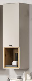 Hngeschrank Sao Paulo in Sand und Evoke Eiche Wandschrank 40 x 130 cm, Soft-Close
