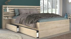 Parisot Stauraumbett Escale4 in Eiche japanisch Bett Liegeflche 180 x 200 cm