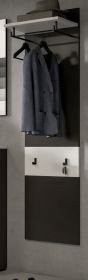 Garderobenpaneel Cooper in grau und weiß Wandgarderobe 45 x 165 cm Garderobenpaneel Cooper in grau und weiß Wandgarderobe 45 x 165 cm