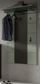 Garderobenpaneel Cooper in Salbei und Grau Wandgarderobe 80 x 141 cm Garderobenpaneel Cooper in Salbei und Grau Wandgarderobe 80 x 141 cm