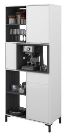 Parisot Buffet Malo in wei und schwarz Kche Buffetschrank 80 x 185 cm