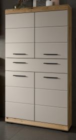 Badezimmer Midischrank Shawn in Sand Kashmir und Evoke Eiche Badschrank 74 x 141 cm Badezimmer Midischrank Shawn in Sand Kashmir und Evoke Eiche Badschrank 74 x 141 cm