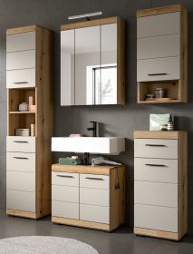 Badmöbel Set 5-teilig Shawn in Sand Kashmir und Evoke Eiche Badkombination 164 x 191 cm Badmöbel Set 5-teilig Shawn in Sand Kashmir und Evoke Eiche Badkombination 164 x 191 cm