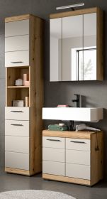 Badmöbel Set 3-teilig Shawn in Sand Kashmir und Evoke Eiche Badkombination 112 x 191 cm Badmöbel Set 3-teilig Shawn in Sand Kashmir und Evoke Eiche Badkombination 112 x 191 cm