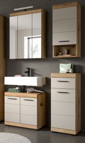 Badmöbel Set 4-teilig Shawn in Sand Kashmir und Evoke Eiche Badkombination 112 x 191 cm Badmöbel Set 4-teilig Shawn in Sand Kashmir und Evoke Eiche Badkombination 112 x 191 cm