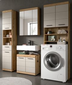 Badmöbel Set 4-teilig Shawn in Sand Kashmir und Evoke Eiche Badkombination 190 x 191 cm Badmöbel Set 4-teilig Shawn in Sand Kashmir und Evoke Eiche Badkombination 190 x 191 cm