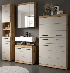 Badmöbel Set 4-teilig Shawn in Sand Kashmir und Evoke Eiche Badkombination 201 x 191 cm Badmöbel Set 4-teilig Shawn in Sand Kashmir und Evoke Eiche Badkombination 201 x 191 cm