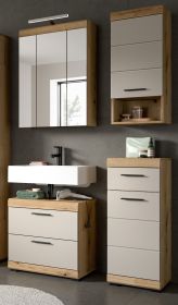 Badmöbel Set 4-teilig Shawn in Sand Kashmir und Evoke Eiche Badkombination 112 x 191 cm Badmöbel Set 4-teilig Shawn in Sand Kashmir und Evoke Eiche Badkombination 112 x 191 cm