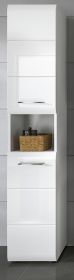 Badezimmer Hochschrank Cover in wei Hochglanz Badschrank 30 x 185 cm