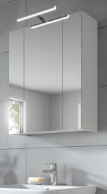 Badezimmer Spiegelschrank Cover in weiß Badschrank 3-türig 60 x 70 cm Badezimmer Spiegelschrank Cover in weiß Badschrank 3-türig 60 x 70 cm