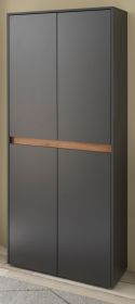 Schuhschrank Center in grau matt und Wotan Eiche Flurschrank 85 x 195 cm Schuhschrank Center in grau matt und Wotan Eiche Flurschrank 85 x 195 cm