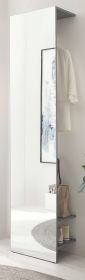 Garderobe Center in Salbei Kompaktgarderobe mit Spiegel 50 x 200 cm