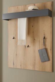 Garderobenpaneel Center in Evoke Eiche und grau Wandgarderobe 100 x 135 cm