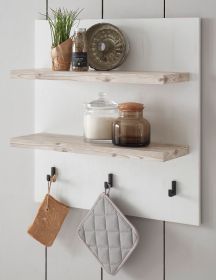 Kchenregal Rovola in wei Pinie Landhaus Kche Wandregal 60 x 65 cm Gewrzregal
