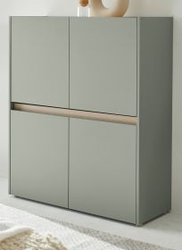Highboard Center in Salbei und Barista Eiche Kommode 100 x 120 cm