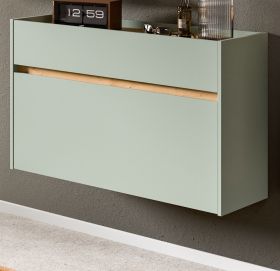 Schuhkipper Borga in Salbei und Artisan Eiche Schuhschrank hngend 110 cm
