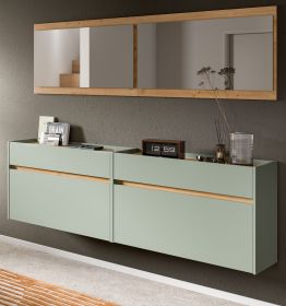 Garderobe Set 4-teilig Borga in Salbei und Artisan Eiche 220 x 192 cm Garderobe Set 4-teilig Borga in Salbei und Artisan Eiche 220 x 192 cm