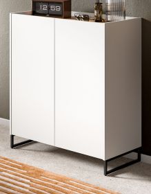 Schuhschrank Borga in weiß und Artisan Eiche Flur Kommode 90 x 97 cm, Soft-Close Schuhschrank Borga in weiß und Artisan Eiche Flur Kommode 90 x 97 cm, Soft-Close