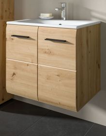 Waschbeckenunterschrank MIT Waschbecken Cover in Artisan Eiche Waschtisch hngend 60 cm
