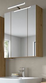 Badezimmer Spiegelschrank Cover in Artisan Eiche Badschrank 3-trig 60 x 70 cm