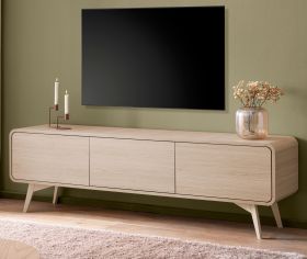 TV-Lowboard Elverum in Eiche natur TV Unterteil skandinavisch 180 x 53 cm, mit Push-to-Open