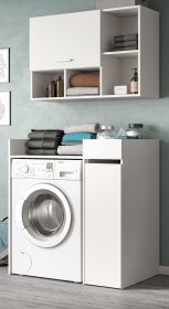 Waschmaschinenschrank Flexy in wei Set 3-teilig 95 x 195 cm