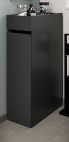 Badezimmer Kommode Flexy in grau Anstellregal mit Apothekerauszug 29 x 101 cm