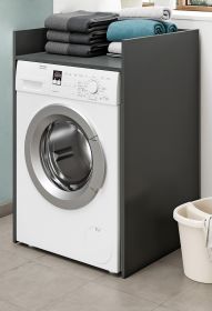 Waschmaschinenumbau Flexy in grau �berbauschrank f�r Waschmaschine und Trockner