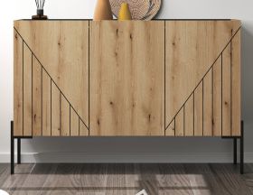 Sideboard Norick in Evoke Eiche Kommode 120 x 81 cm, Soft-Close