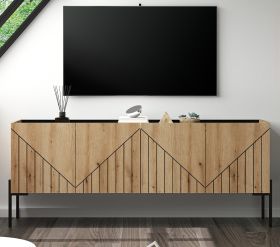 TV-Lowboard Norick in Evoke Eiche TV Unterteil 153 x 62 cm, mit Soft-Close und Komforth�he