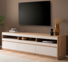 TV-Lowboard Kiruma in Kaschmir und Artisan Eiche TV Unterteil 202 x 60 cm