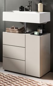 Waschbeckenunterschrank Larik in Kaschmir Badezimmer Unterschrank 60 x 56 cm