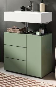 Waschbeckenunterschrank Larik in gr�n Badezimmer Unterschrank 60 x 56 cm