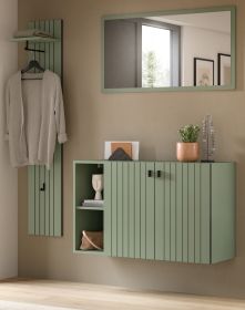 Garderobe Set 3-teilig Loreno in gr�n 152 x 192 cm
