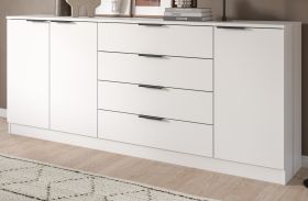 Sideboard Swan in wei� Kommode 185 x 80 cm